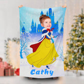 Lofaris Personalized Snowwhite Xmas Cloack Girl Beach Towel